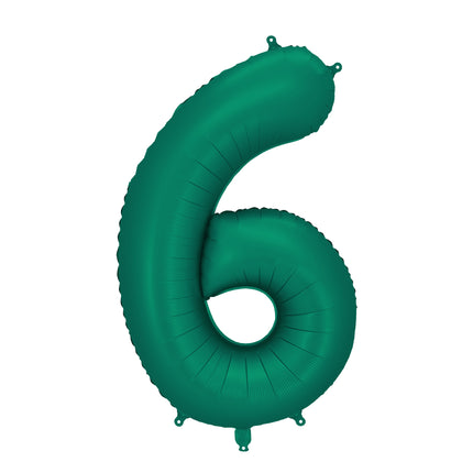 Globo Figura 6 Años Verde Vacío 86cm
