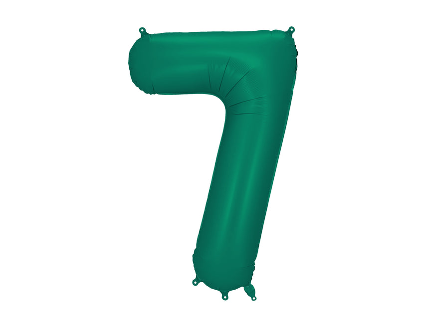 Globo Figura 7 Años Verde Vacío 86cm