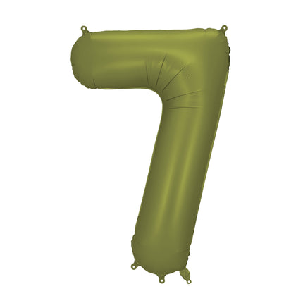 Globo Figura 7 Años Verde 86cm