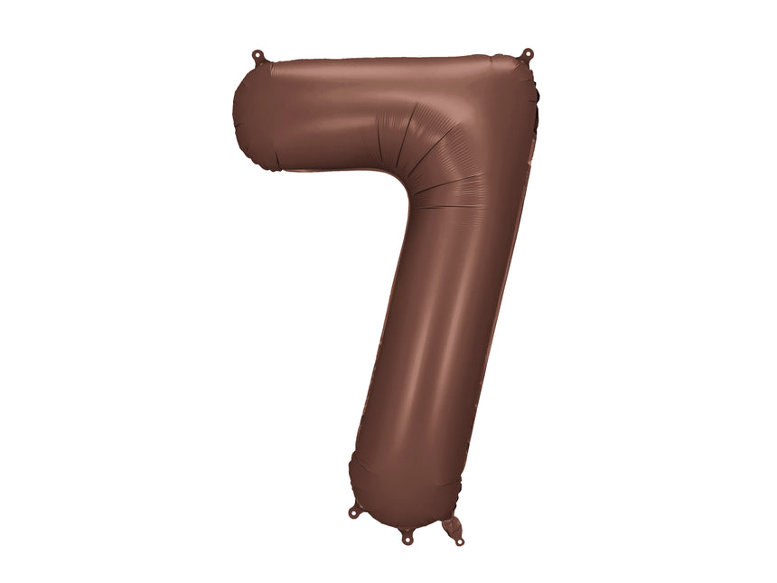 Globo Figura 7 Años Marrón 86cm