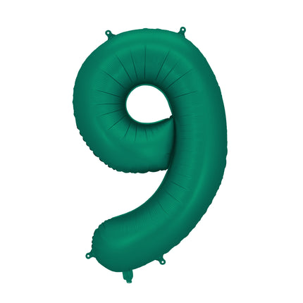 Globo Figura 9 Años Verde 86cm