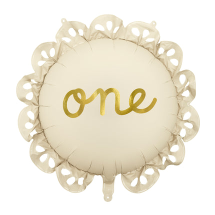 Globo de Helio 1 Año Beige Vacío 51cm