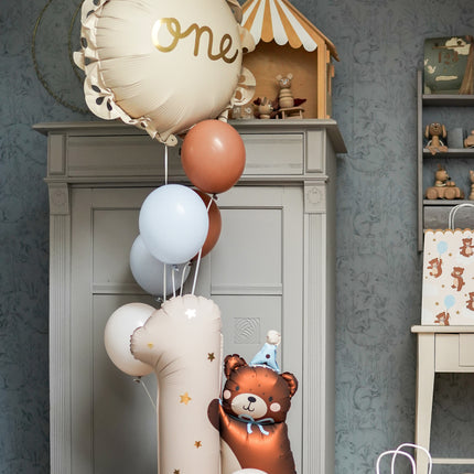 Globo de Helio 1 Año Beige Vacío 51cm