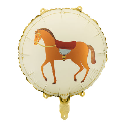 Globo de Helio Caballo Beige Vacío 45cm