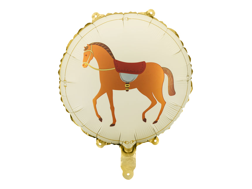 Globo de Helio Caballo Beige Vacío 45cm