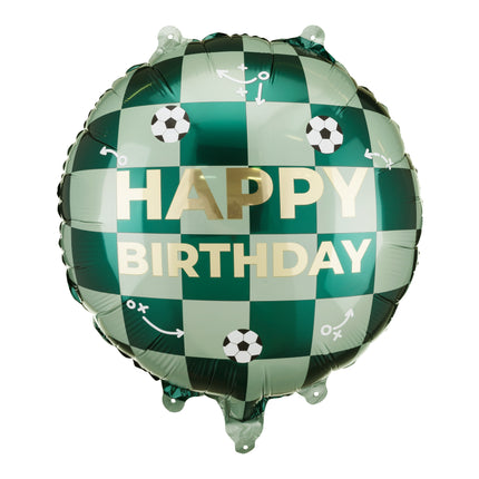 Feliz Cumpleaños Globo de Helio Fútbol Vacío 35cm