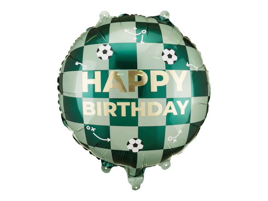 Feliz Cumpleaños Globo de Helio Fútbol Vacío 35cm