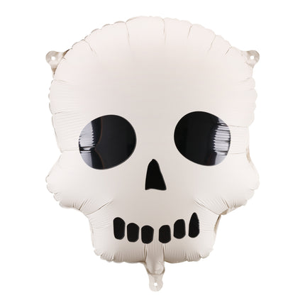 Globo de Helio Halloween Blanco Negro Calavera Vacio 41cm