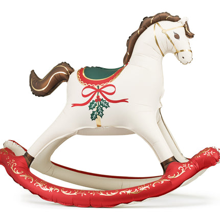Globo de Navidad Caballo balancín, 118x104 cm, mezcla