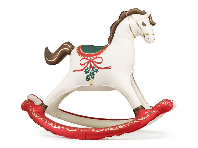 Globo de Navidad Caballo balancín, 118x104 cm, mezcla