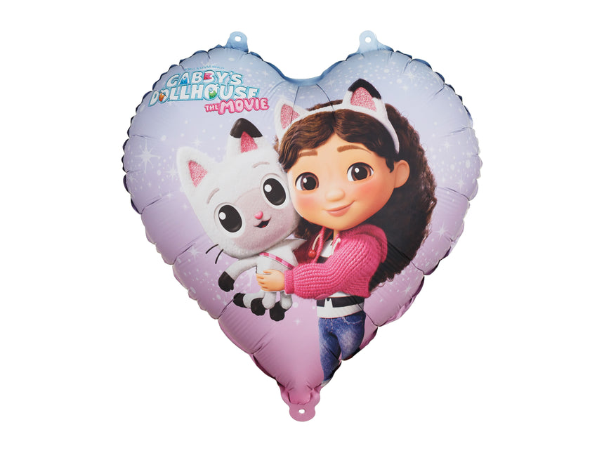 Globo de aluminio Corazón Casa de muñecas de Gabby, 35cm