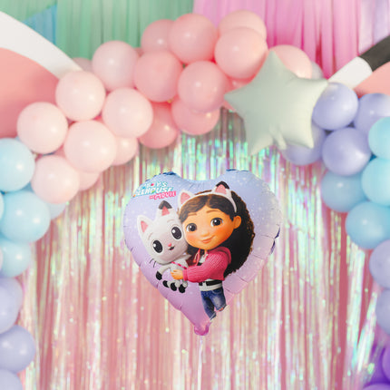 Globo de aluminio Corazón Casa de muñecas de Gabby, 35cm