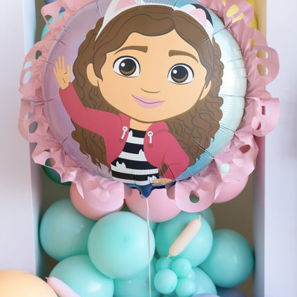 Gabby's Casa de Muñecas Globo de aluminio con volante, 52x52 cm