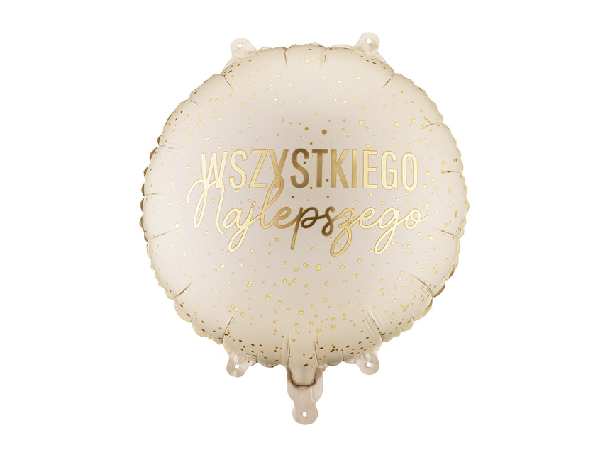 Globo redondo ''Wszystkiego Najlepszego'', 35x35 cm, mezcla