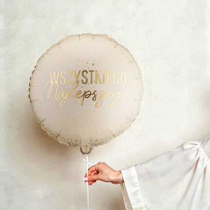 Globo redondo ''Wszystkiego Najlepszego'', 35x35 cm, mezcla