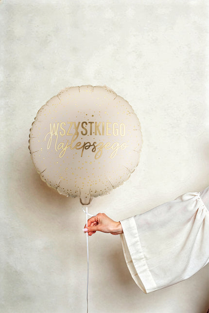Globo redondo ''Wszystkiego Najlepszego'', 35x35 cm, mezcla