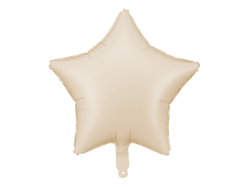 Globo de Helio Estrella Beige Vacío 48cm