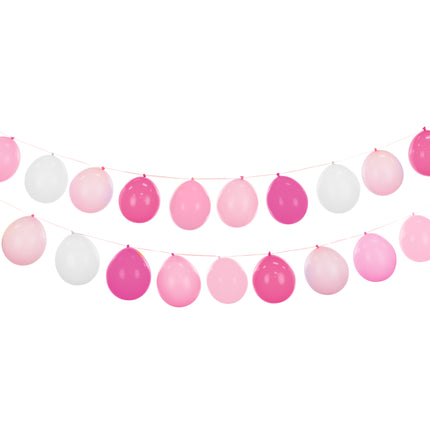 Guirnalda de globos rosa