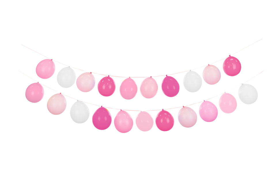 Guirnalda de globos rosa