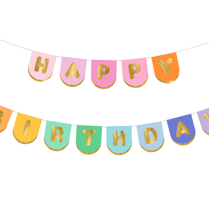 Guirnalda Letra Feliz Cumpleaños 2,13 m