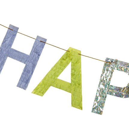Guirnalda de Letras de Feliz Cumpleaños de Colores 2,2m