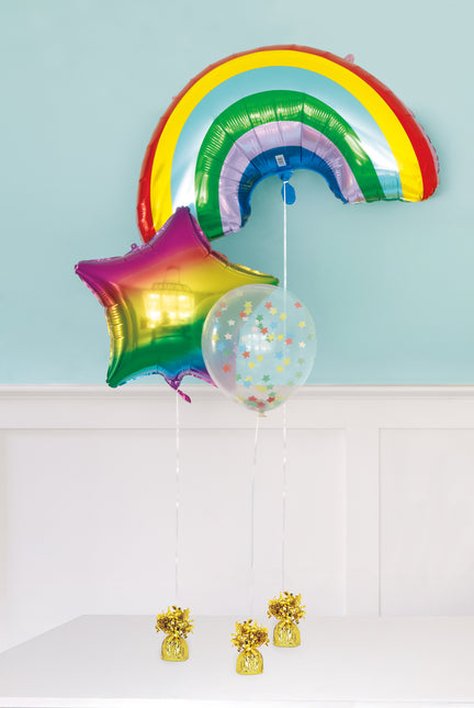 Flecos Peso Globo Oro 21cm