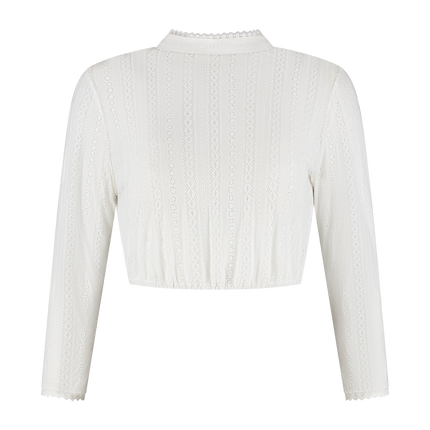 Blusa Oktoberfest Cuello Damas Blanco