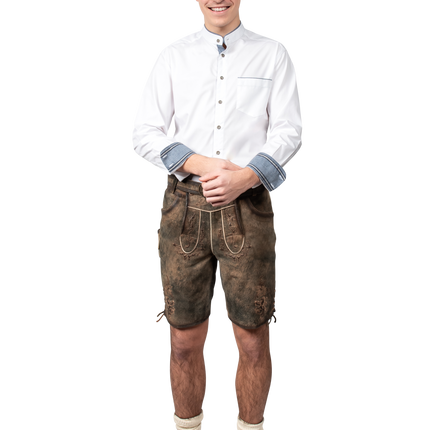 Blusa Oktoberfest Azul Blanco Hombre