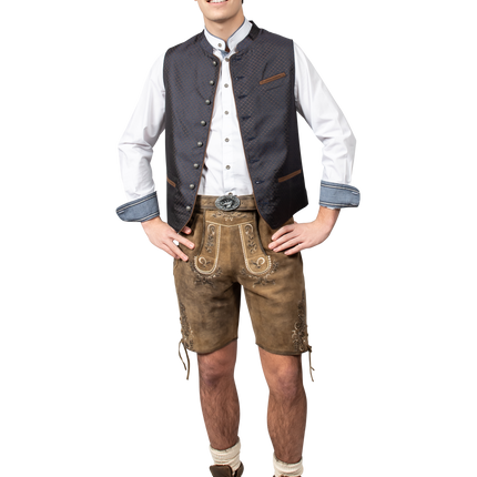 Chaleco Oktoberfest Azul Trachtenweste Jaquard