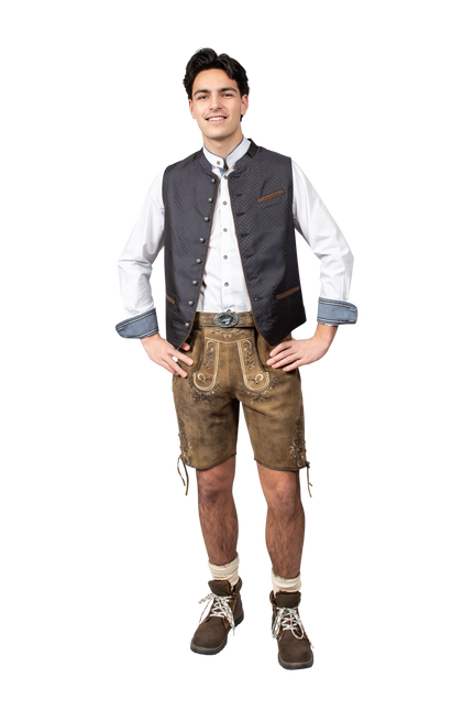 Chaleco Oktoberfest Azul Trachtenweste Jaquard