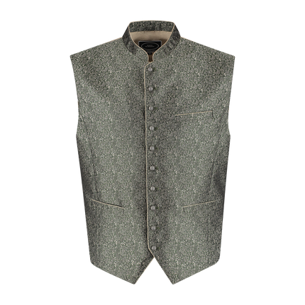 Chaleco Oktoberfest Verde Oscuro Trachtenweste Jaquard