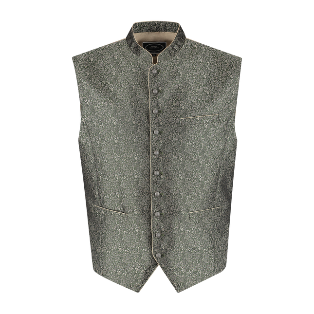 Chaleco Oktoberfest Verde Oscuro Trachtenweste Jaquard