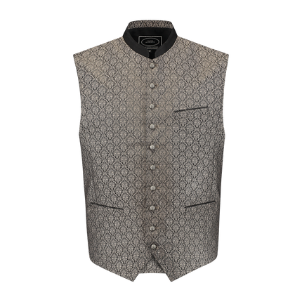 Chaleco Oktoberfest Gris Trachtenweste Jaquard