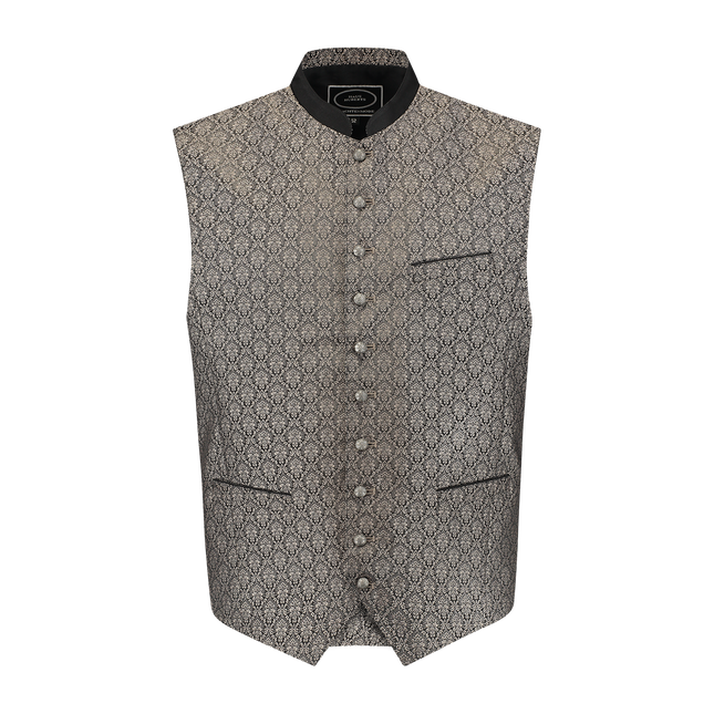 Chaleco Oktoberfest Gris Trachtenweste Jaquard