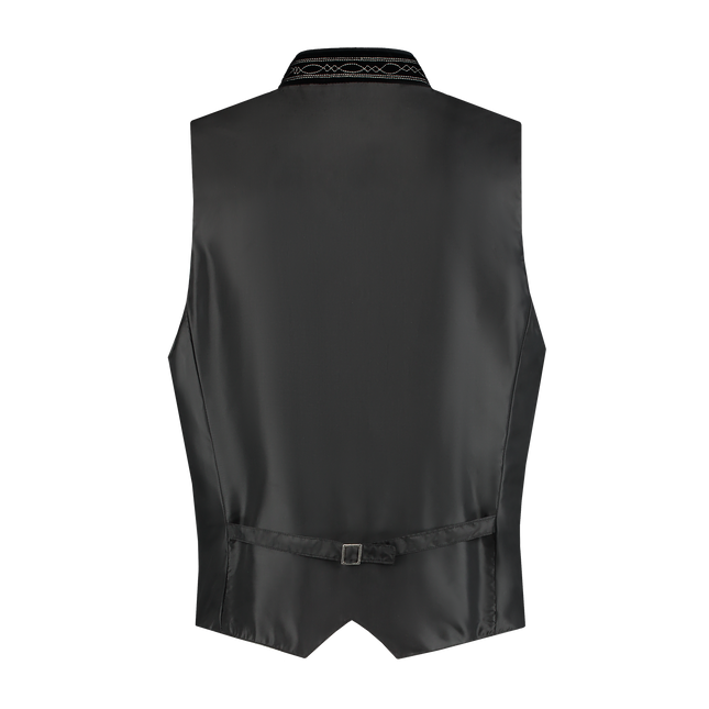 Chaleco Oktoberfest Negro Trachtenweste Jaquard