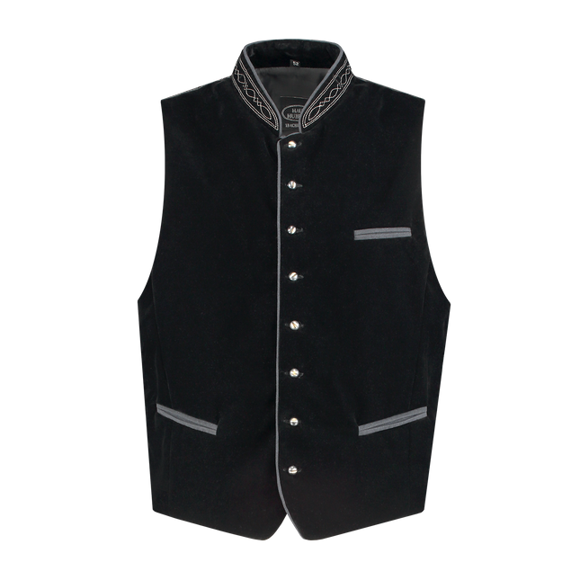 Chaleco Oktoberfest Negro Trachtenweste Jaquard