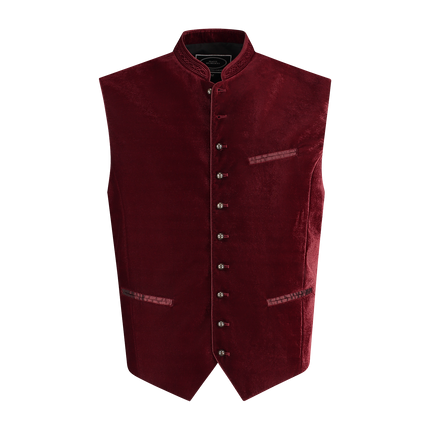 Chaleco Oktoberfest Rojo Trachtenweste Jaquard