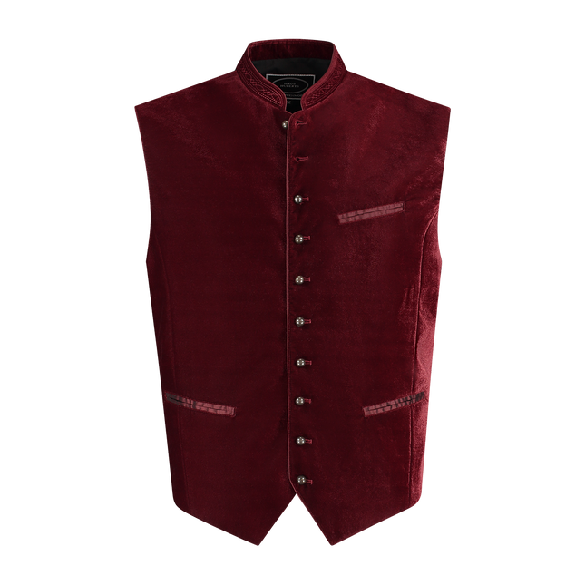 Chaleco Oktoberfest Rojo Trachtenweste Jaquard