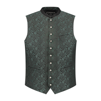 Chaleco Oktoberfest Verde Trachtenweste Jaquard