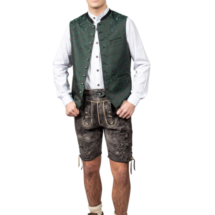 Chaleco Oktoberfest Verde Trachtenweste Jaquard