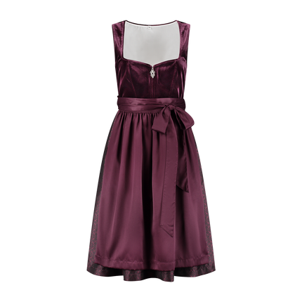 Vestido Dirndl Rojo Burdeos Oktoberfest 2 piezas