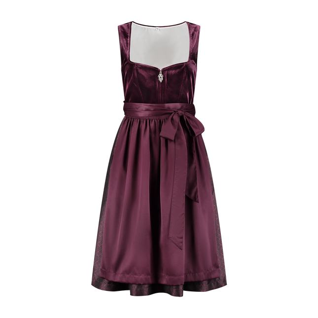 Vestido Dirndl Rojo Burdeos Oktoberfest 2 piezas