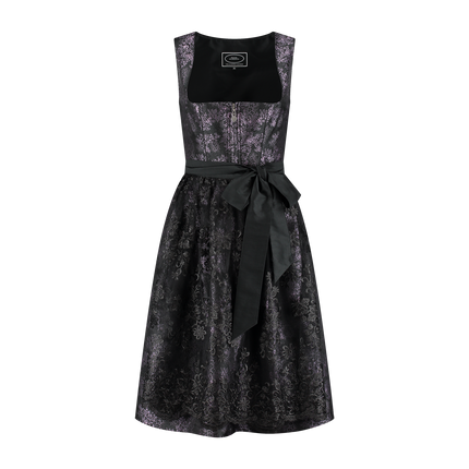 Vestido Dirndl Negro Oktoberfest Señoras Encaje