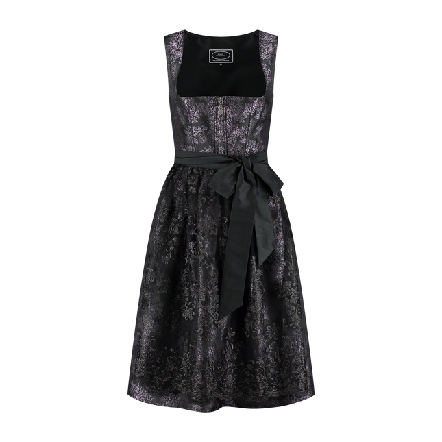 Vestido Dirndl Negro Oktoberfest Señoras Encaje