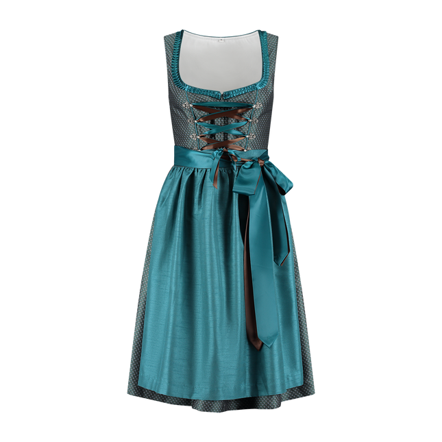 Vestido Dirndl Azul Oktoberfest Señoras 2 piezas