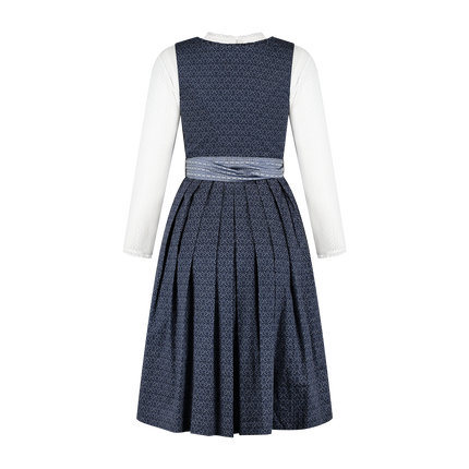 Azul oscuro Vestido Dirndl Oktoberfest Señoras Con Bolsillos 2 piezas