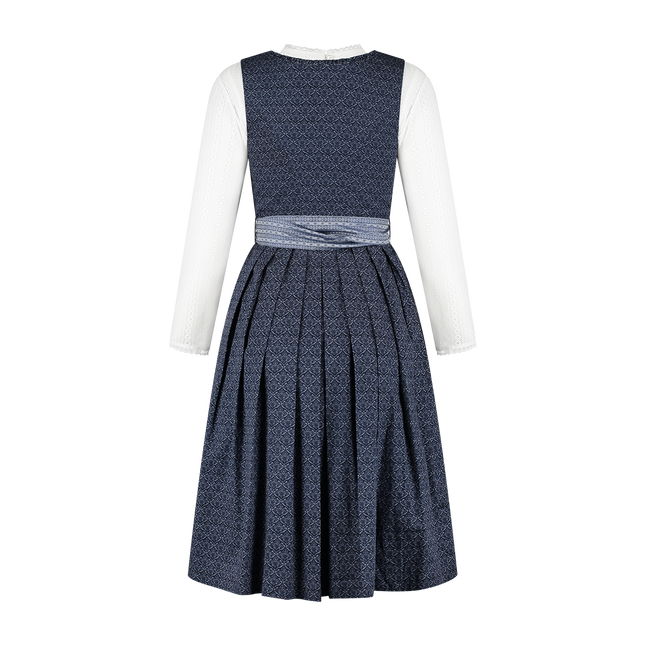 Azul oscuro Vestido Dirndl Oktoberfest Señoras Con Bolsillos 2 piezas