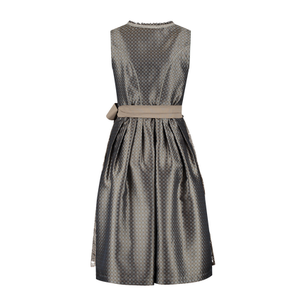 Vestido Dirndl Marrón Oktoberfest Mujer Flores 2 piezas
