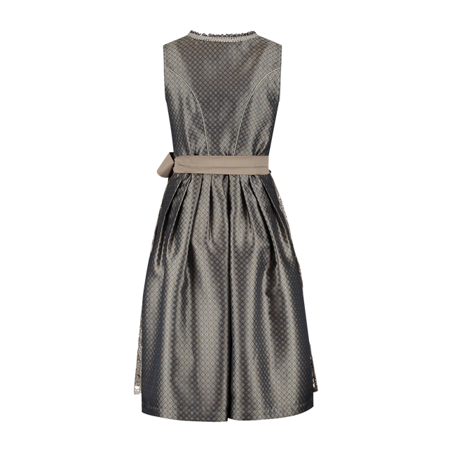Vestido Dirndl Marrón Oktoberfest Mujer Flores 2 piezas