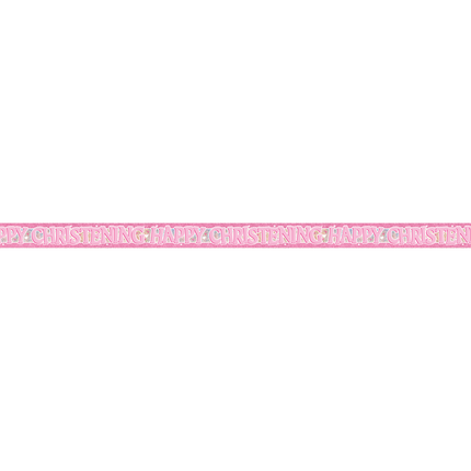 Banderola Rosa Feliz Bautizo 3.65m